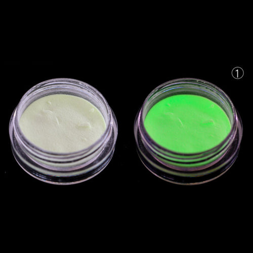 12 Colors Nail Art Luminous Powder Magic Mirror Effect Powder Nail Fluorescent Powder