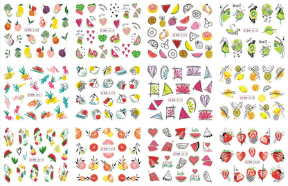 Nail Art Large Watermark Stickers Beach Tropical Rainforest Love Abstract Stickers Wholesale BN1957-2376