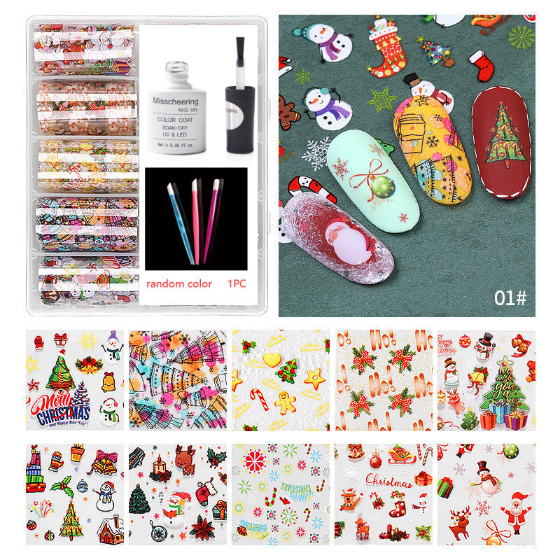 Nail Art Transfer Foils Set Of 12