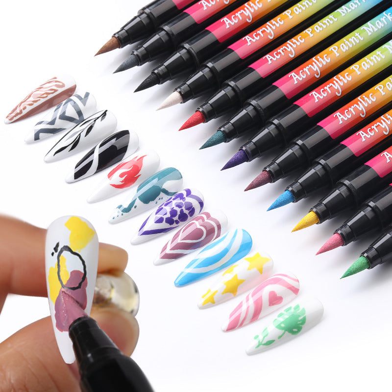 Twelve Color Nail Paint Doodle Pen Color Box