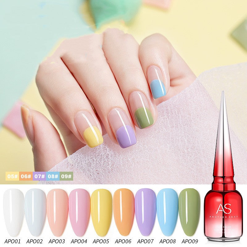 Jelly Ice Through Rainbow Puff Nail Oil Gel