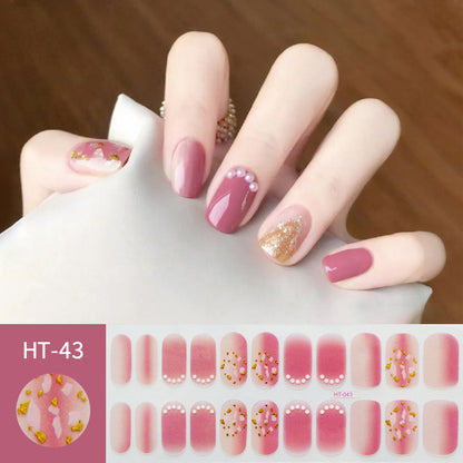 Hot Gold Star Moon Laser Nail Sticker