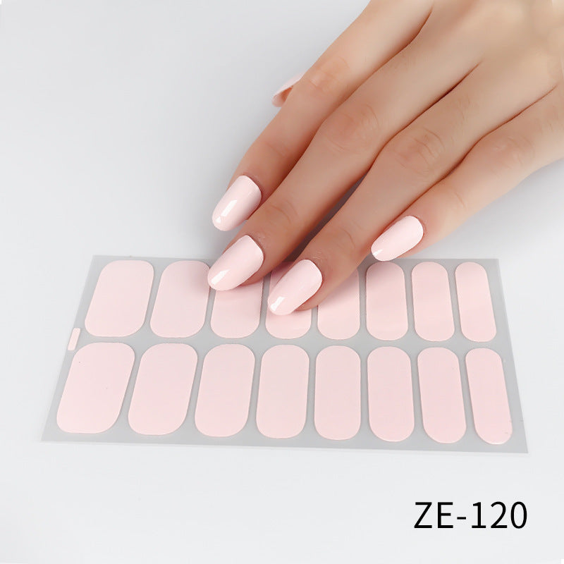 Solid Color Waterproof Nail Stickers