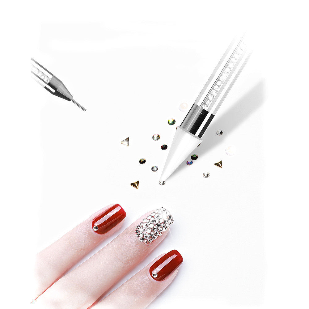 21 Grid Box Nail Enhancement Flat Bottom Glass Rhinestone Jewelry Set