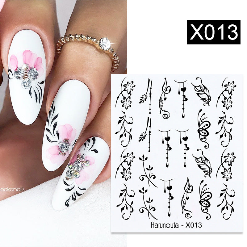 Nail Art Butterfly Sticker Flower Leaf Decal