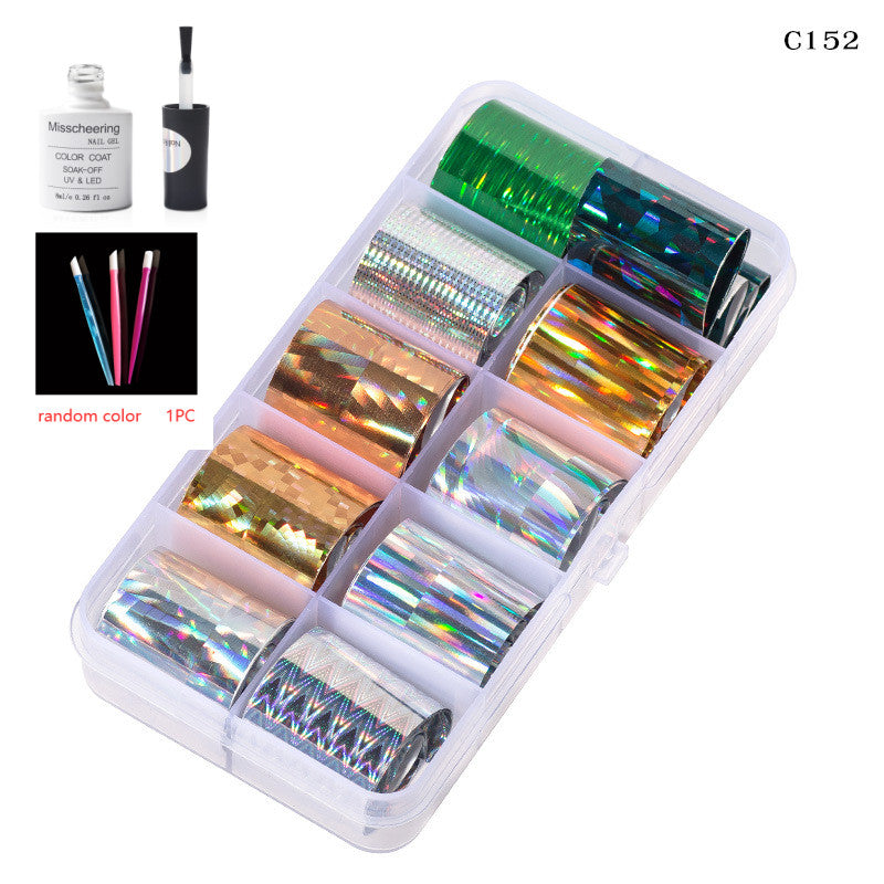 Nail Art Transfer Foils Set Of 12