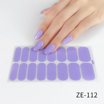 Solid Color Waterproof Nail Stickers