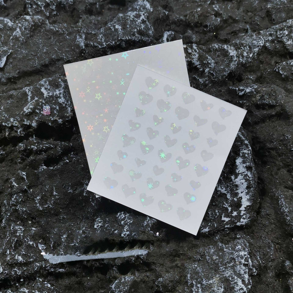 Fashion Simple Nail Art Love Laser Sticker