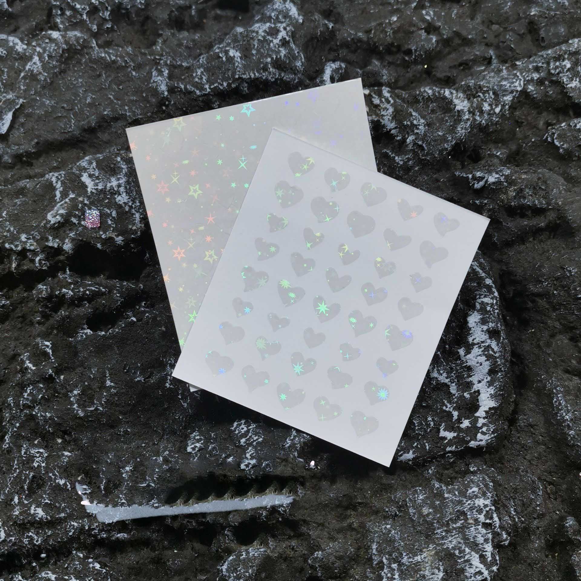 Fashion Simple Nail Art Love Laser Sticker