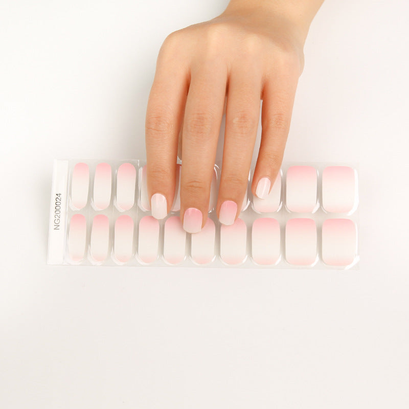 Korean Semi Cured Nail Stickers That Can Be Attached To Nail Polish Glue