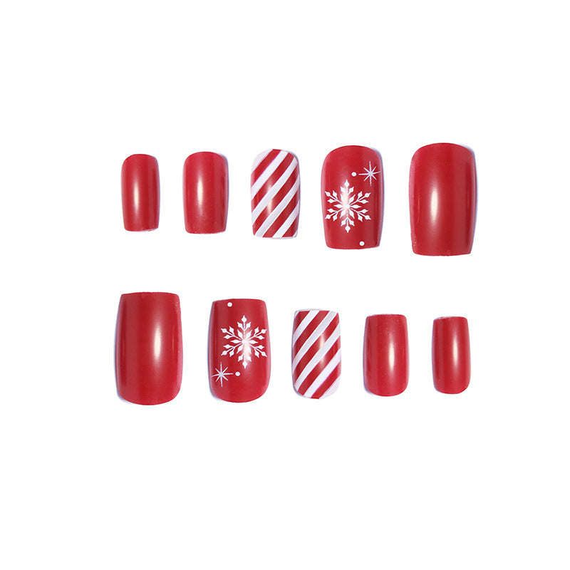 Christmas Red And White Striped Snowflake Wear Armor