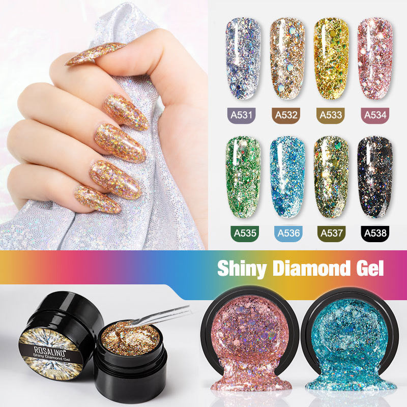 New Flashing Diamond UV Nail Polish Sequins