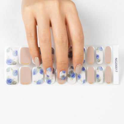 Korean Semi Cured Nail Stickers That Can Be Attached To Nail Polish Glue