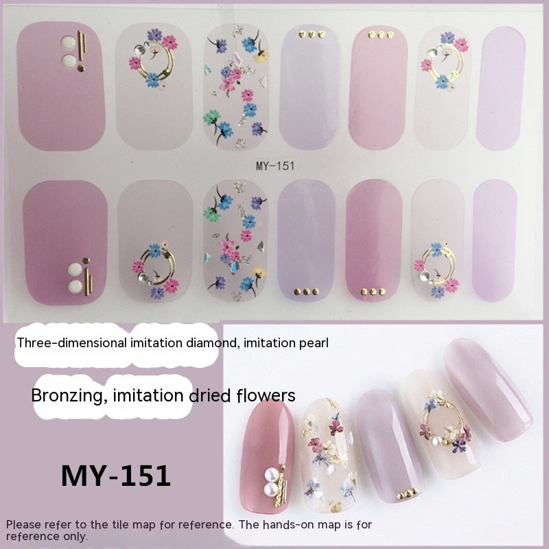 Baking-free Gel Three-dimensional Nail Stickers Full Paste Waterproof And Durable