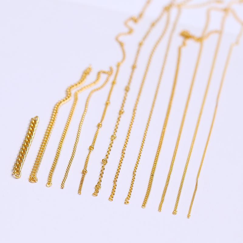 Nail Beauty Chain Alloy DIY Gold Beads