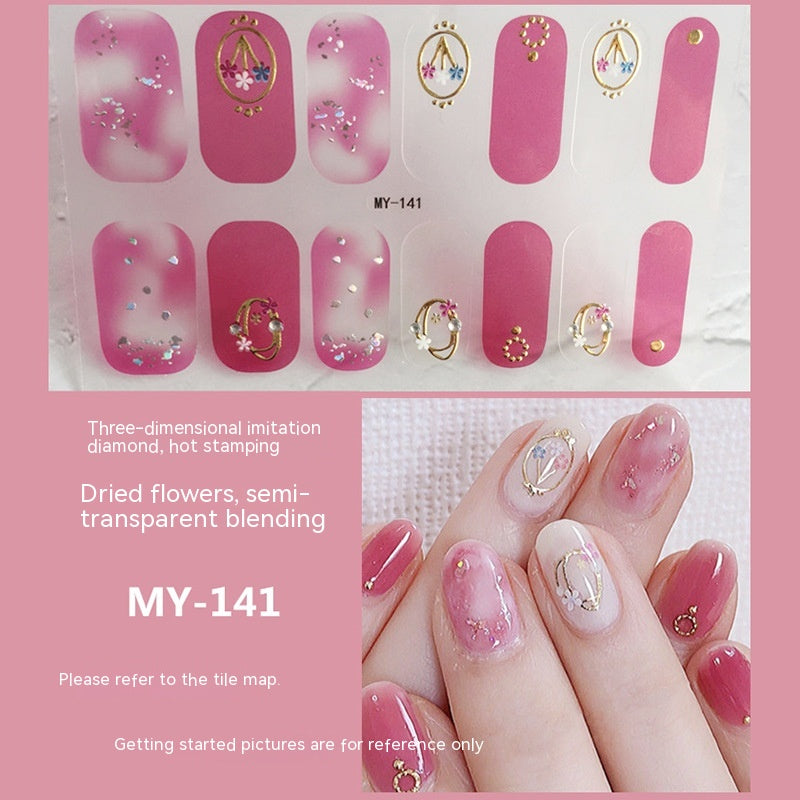 Baking-free Gel Three-dimensional Nail Stickers Full Paste Waterproof And Durable
