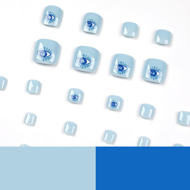 Wear Blue Toenails Cool Eyes  Nail And