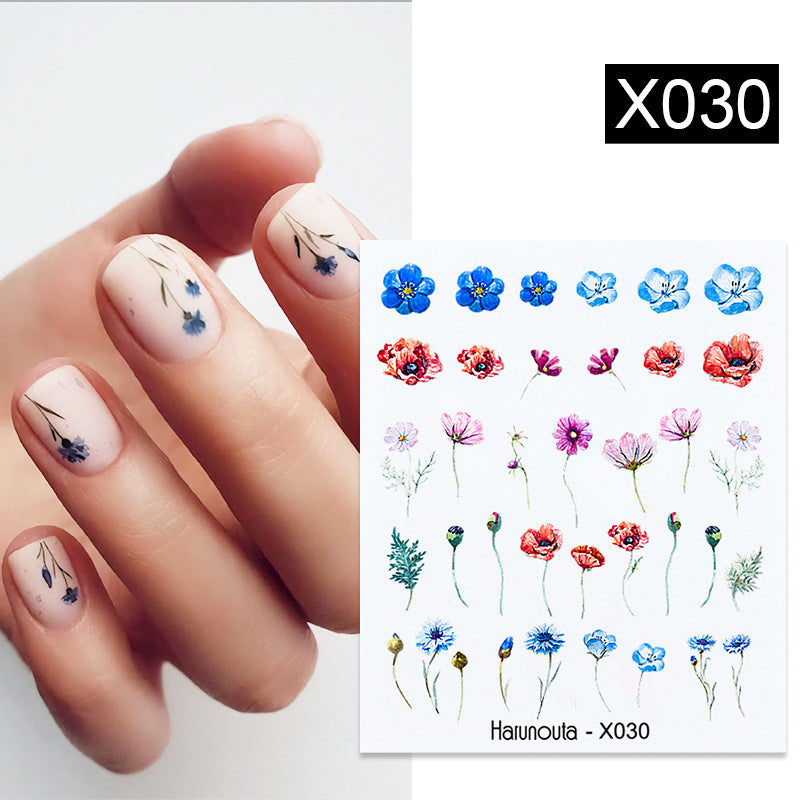 Nail Art Butterfly Sticker Flower Leaf Decal