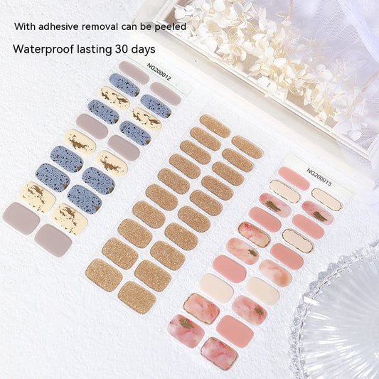 Nail Stickers Gel UV Polish Finished Wearable Phototherapy 3d Nail Patch Detachable