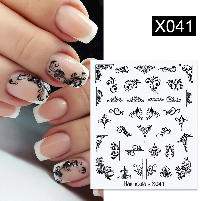 Nail Art Butterfly Sticker Flower Leaf Decal