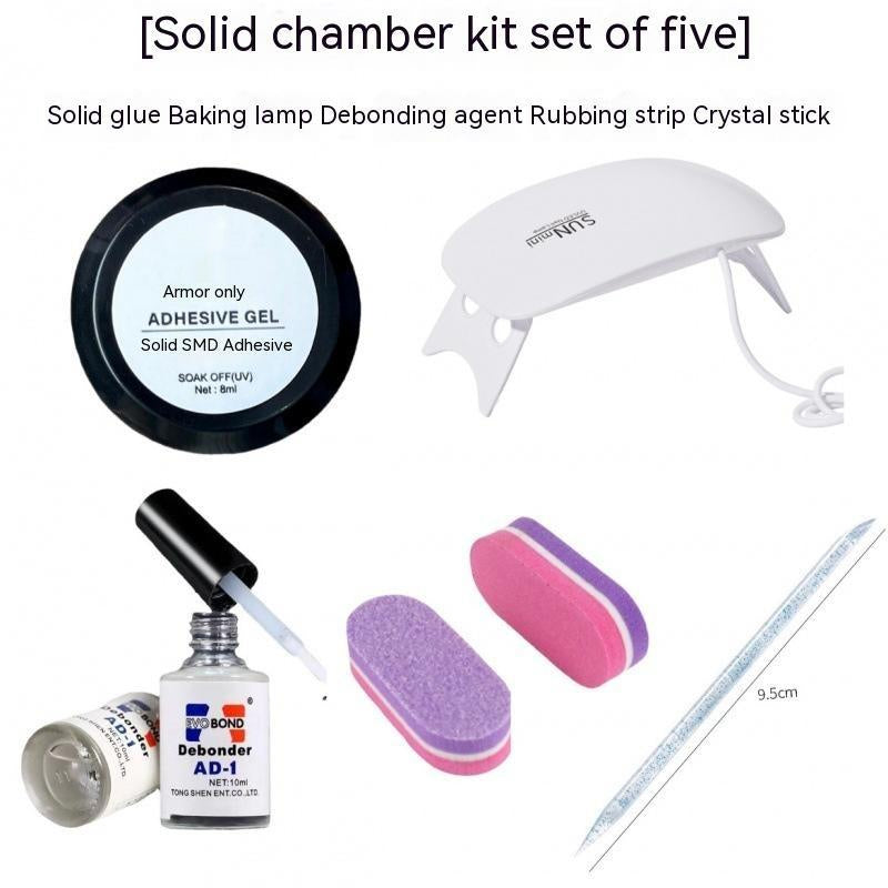 Solid Glue Kit Solid Glue Heating Lamp Rub Crystal Stick Wear Nail Tool