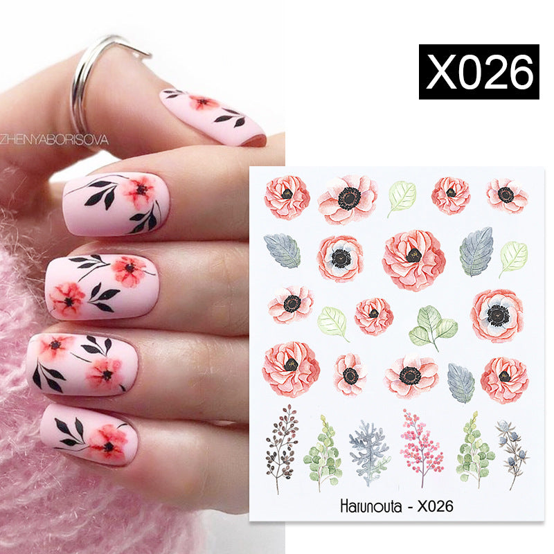 Nail Art Butterfly Sticker Flower Leaf Decal