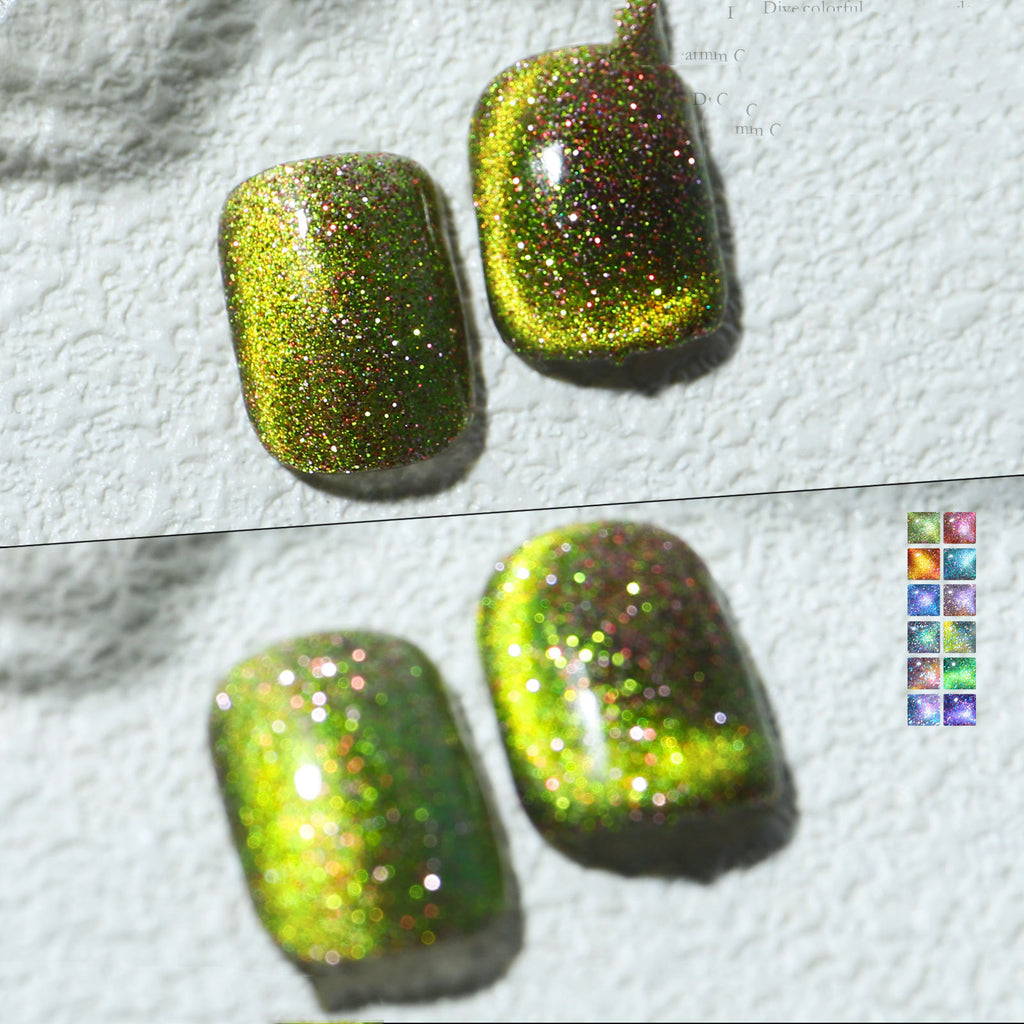 Aurora Mystical Galaxy Cat-Eye Shiny Nail Gel Polish