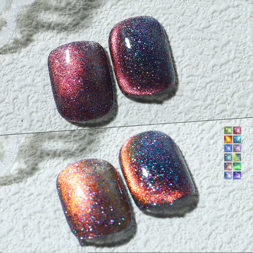 Aurora Mystical Galaxy Cat-Eye Shiny Nail Gel Polish