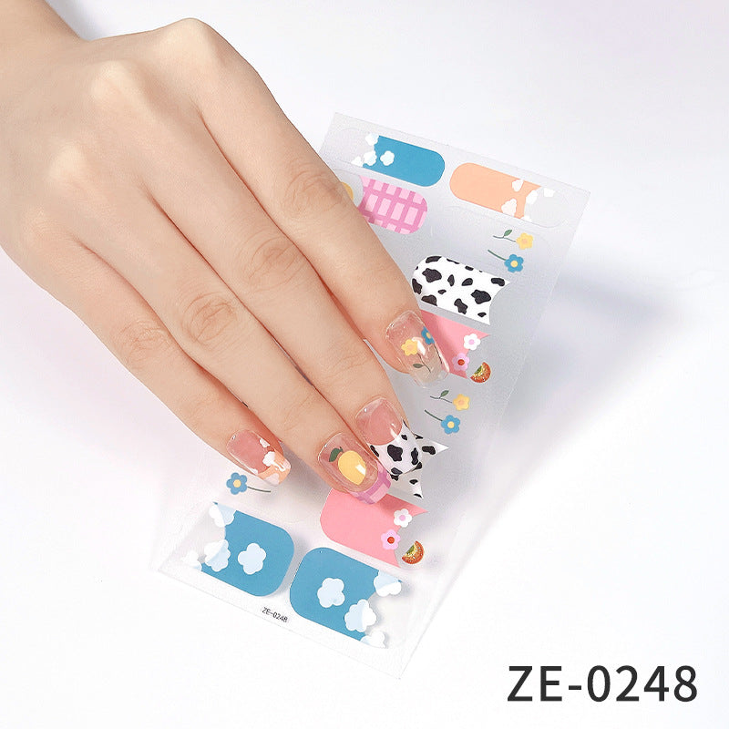 Fashion Christmas Waterproof Manicure Stickers