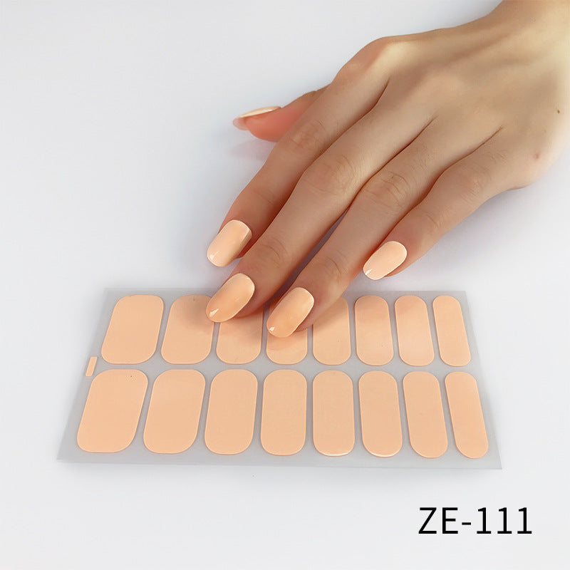 Solid Color Waterproof Nail Stickers