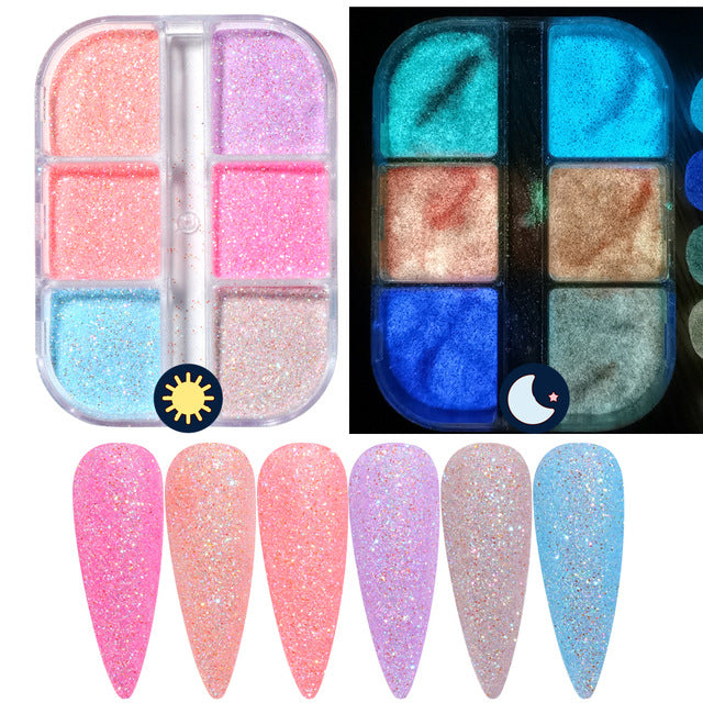 Reflective And Translucent Edelweiss Powder Nail Sequins