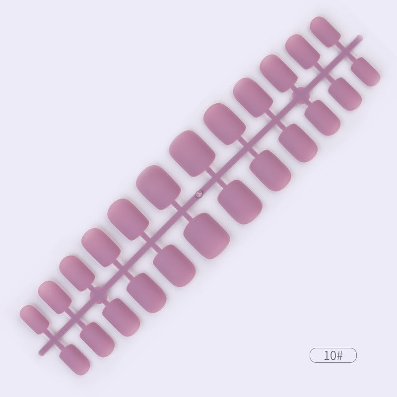 24pcs Solid Color Wear Fake Nail