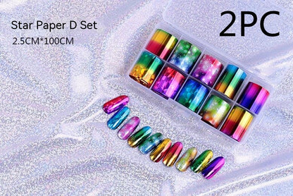 Nail Art Transfer Foils Set Of 12