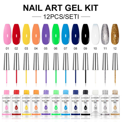 Nail Art Drawing Glue Phototherapy Painted Glue Spray Paint