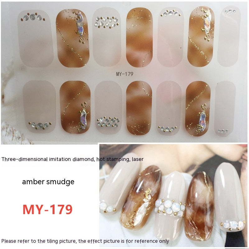 Baking-free Gel Three-dimensional Nail Stickers Full Paste Waterproof And Durable