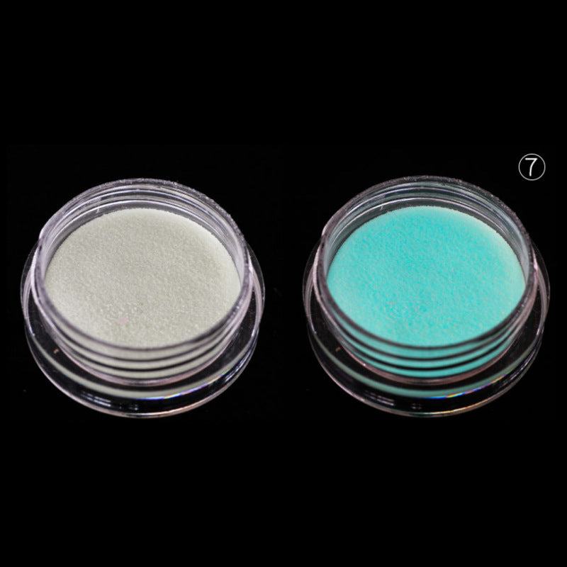 12 Colors Nail Art Luminous Powder Magic Mirror Effect Powder Nail Fluorescent Powder