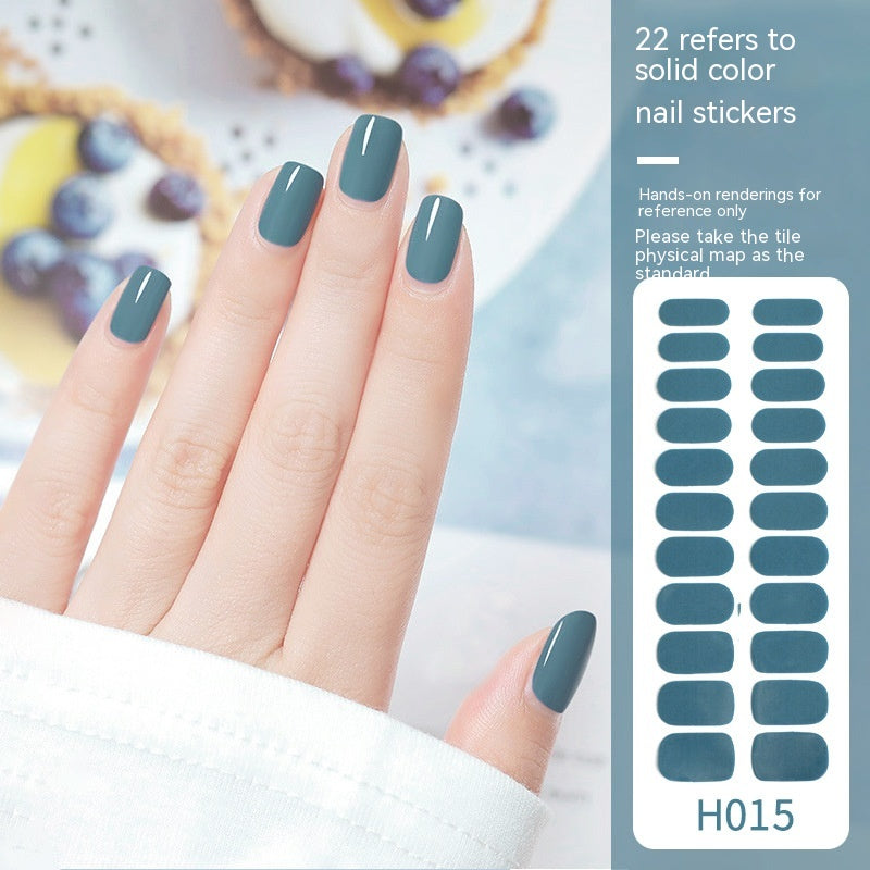 Simple Ins Style Pure Color Nail Sticker