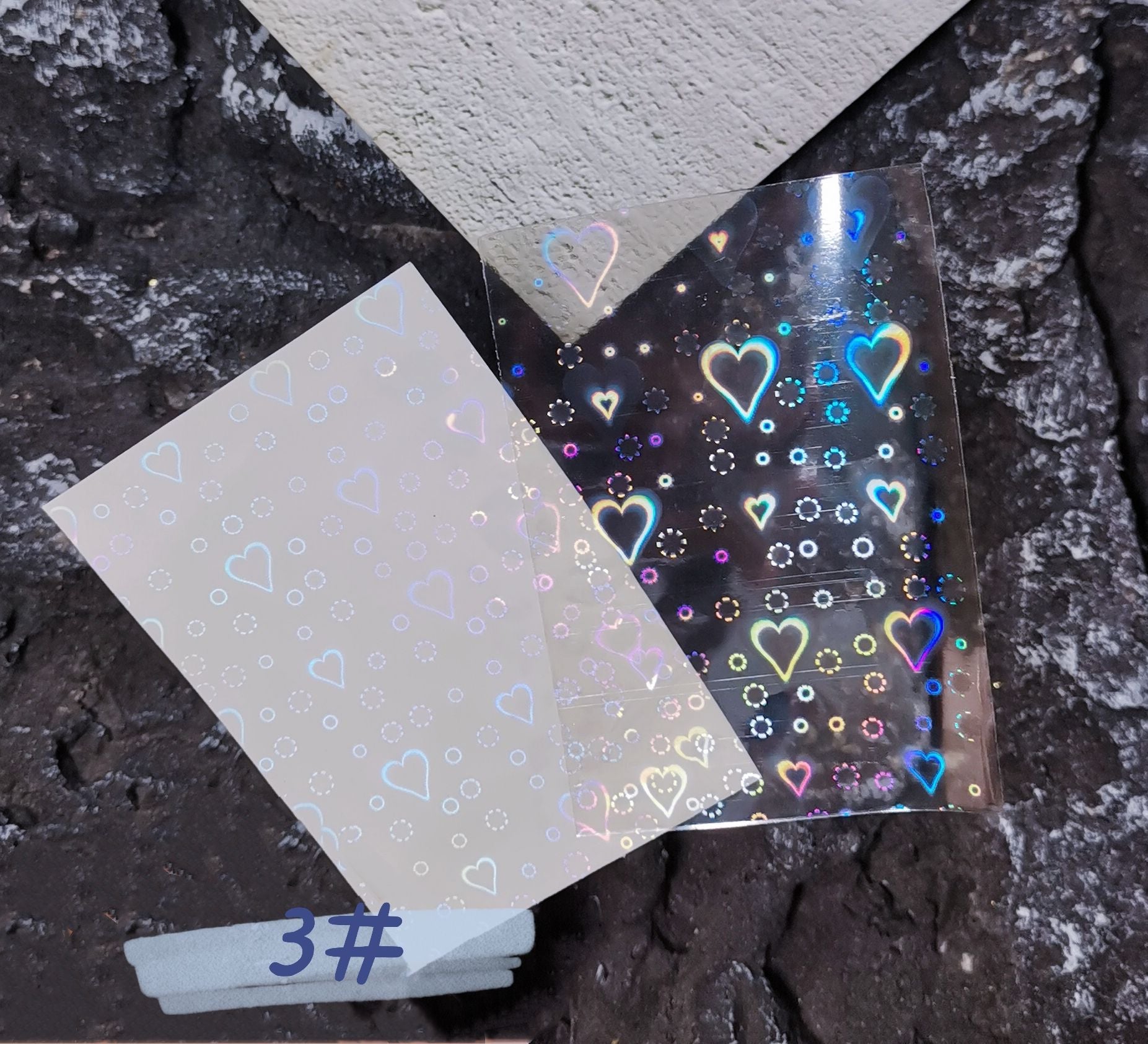 Fashion Simple Nail Art Love Laser Sticker