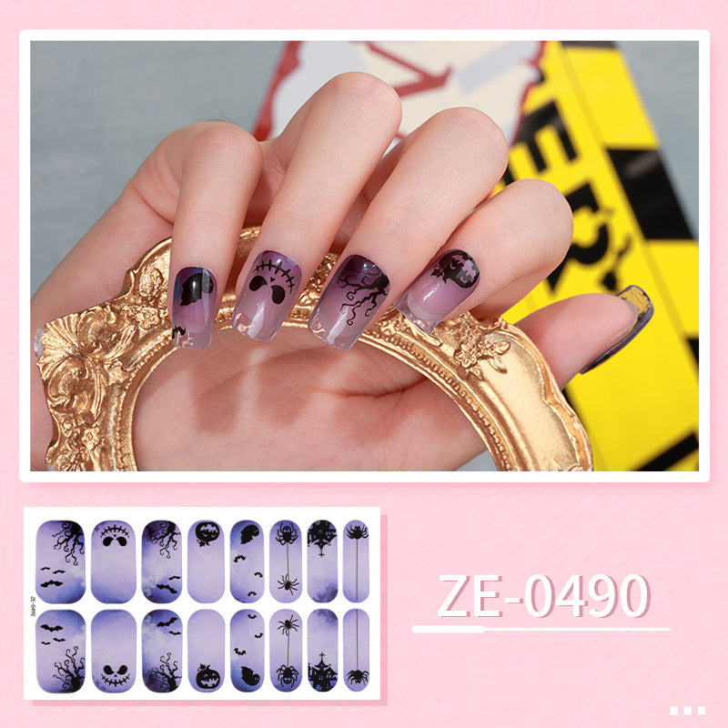 Apply Oil Film Fluorescent Nail Enhancement Sticker Glow At Night