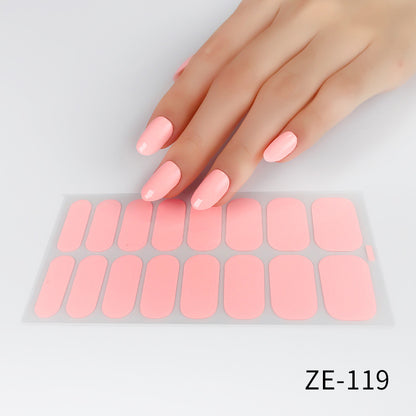 Solid Color Waterproof Nail Stickers